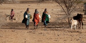 Frauen in Dürreregion in Kenia