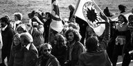 Anti-Atom Demonstranten am Schnellen Brüter in Kalkar, 1977