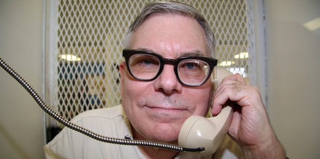 Lester Bower bei einem Telefon-Interview im Gefängnis in Livingston (Texas) am 20. Mai 2015.