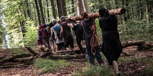 Protest im Dannenröder Wald