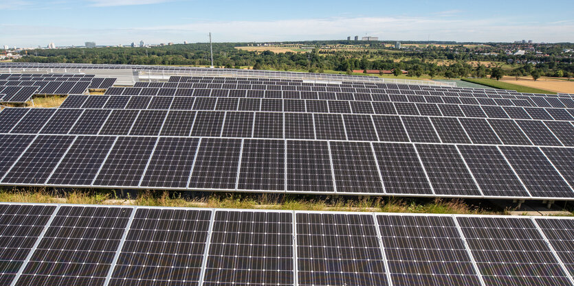 Solaranlage auf einem Flachdach