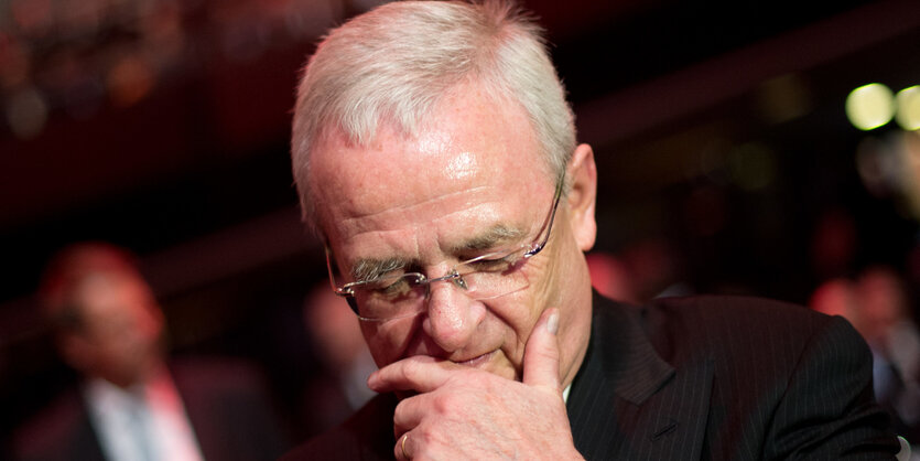 Martin Winterkorn, der damalige Vorstandsvorsitzende der Volkswagen AG, steht bei der Eröffnung der Hannover Messe.