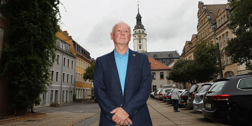 Reinhardt Etzrodt in der Innenstadt von Gera