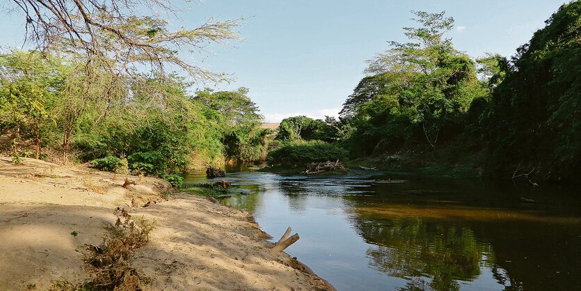 Ein kleiner Fluss in Kolumbien