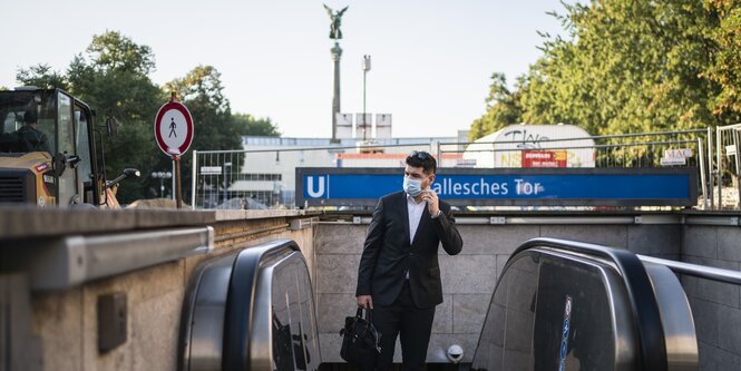 U-Bahnhof Hallesches Tor am Mehringplatz Baustelle