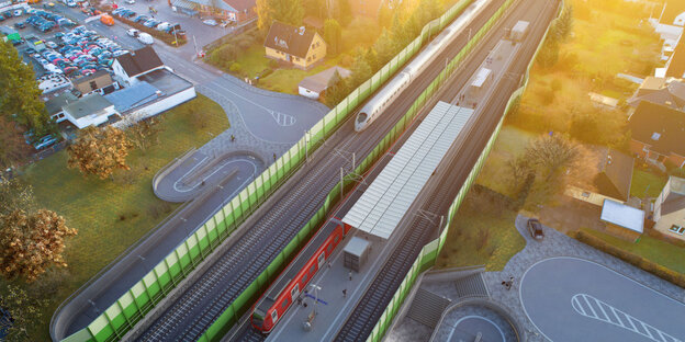 Visualisierung der Bahnstrecke von Hamburg nach Bad Oldesloe