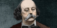 Porträt des Schriftstellers Gustave Flaubert mit Schnurrbart