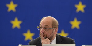 Porträt des Vorsitzenden des EU-Parlaments martin Schulz
