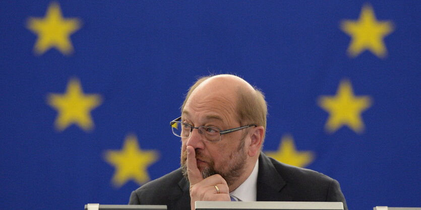 Porträt des Vorsitzenden des EU-Parlaments martin Schulz