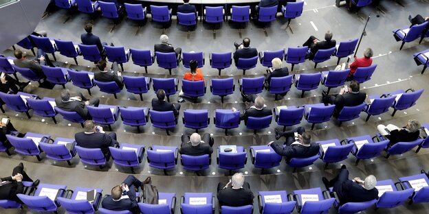 Übersicht über das Plenum des Deutschen Bundestags