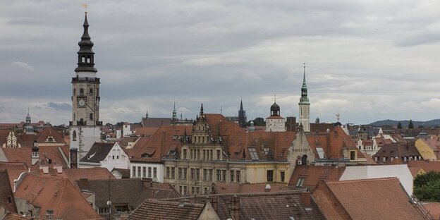 Blick über die Dächer der Altstadt von Görlitz