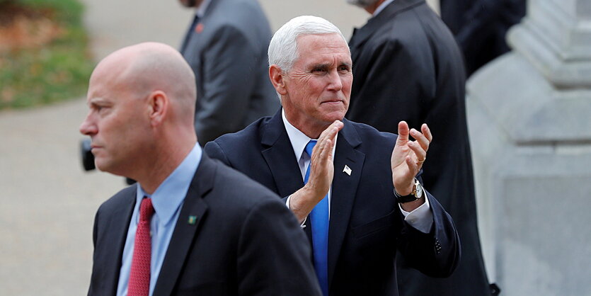 US-Vizepräsident Pence und sein Stabschef Short