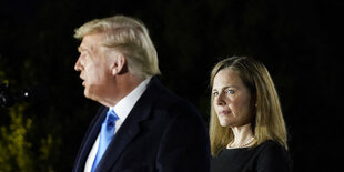 Amy Coney Barrett und Donald Trumpp