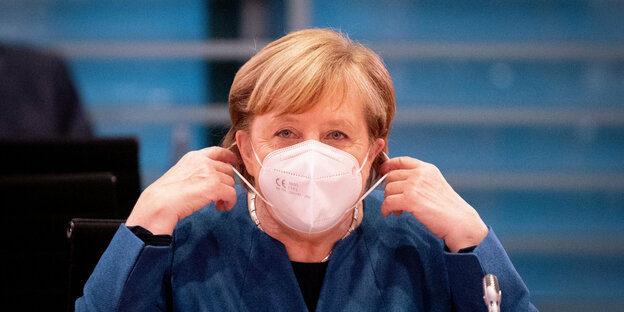 Merkel mit Maske