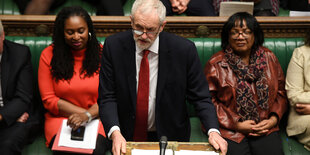 Jeremy Corbyn bei einer Rede vor dem britischen Abgeordnetenhaus im Januar 2019