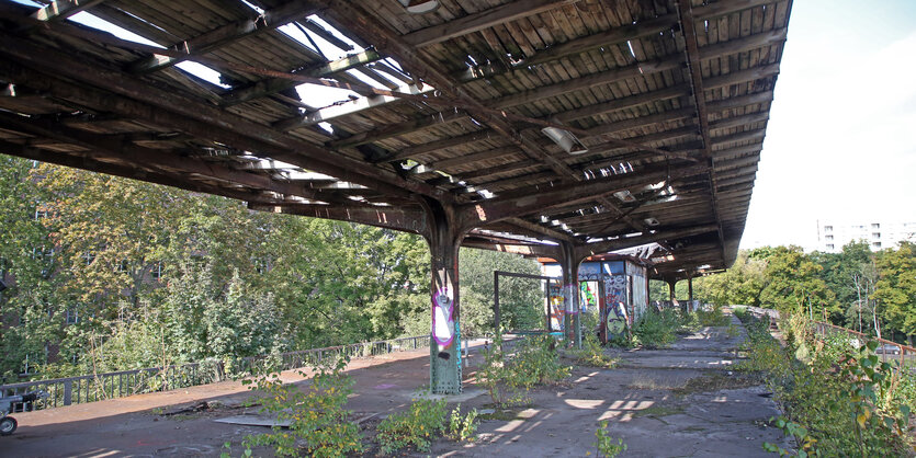 Verlassener Bahnhof der Siemensbahn