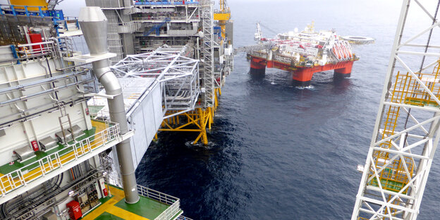 Norwegische Ölplattform in der Nordsee