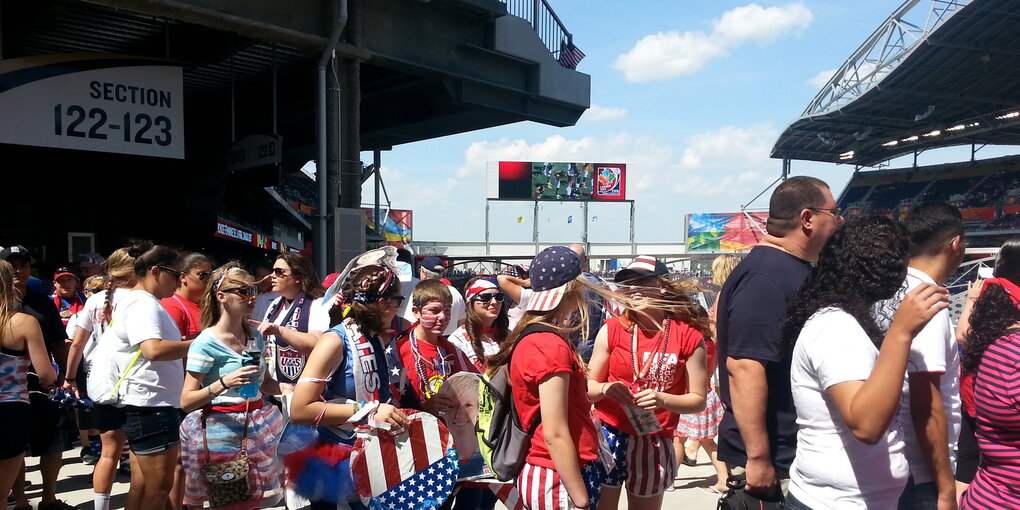 US-amerikanische Fans in Winnipeg.