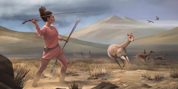Illustration einer Jägerin