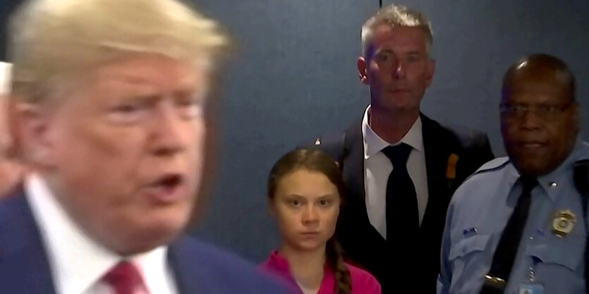 Freunde werden sie so schnell nicht: Trump und Thunberg bei der UN im September 2019