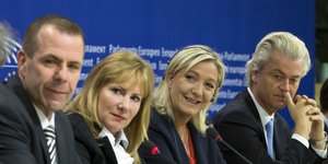 Harald Vlinsky, Janice Atkinson, Maine Le Pen und Geert Wilders