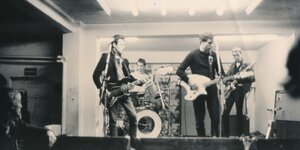 Die Band Wire spielt am 9.11.1978 im Ratinger Hof in Düsseldorf.
