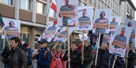 Corona-Leugner am Samstag auf einer Demonstration in Leipzig