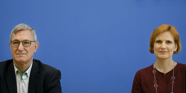 Katja Kipping, Parteivorsitzende DIE LINKE, und Bernd Riexinger, Parteivorsitzender DIE LINKE