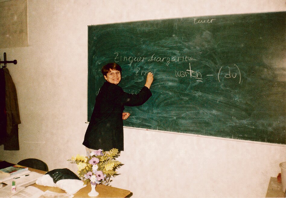 Die Mutter der Autorin, 1996 beim Deutschunterricht Die Mutter der Autorin, 1996 beim Deutschunterricht