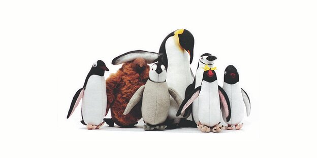 Eine Pinguinfamilie am Südpol