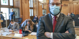 Rechtsanwalt Andreas ­Schüller am Mittwoch im Gericht