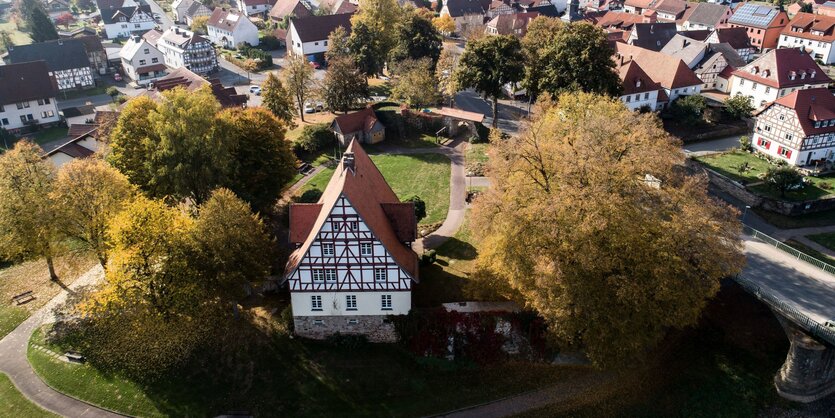 Luftbild von Gieselwerder