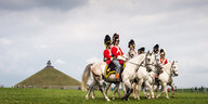 Reiter auf dem Schlachtfeld von Waterloo