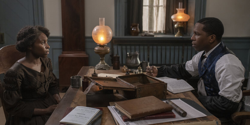 Die Fluchthelferin Harriet Tubman (Cynthia Erivo) und William Still (Leslie Odom Jr.).