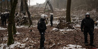 Polizeigroßeinsatz im Dannenröder Wald Anfang Dezember