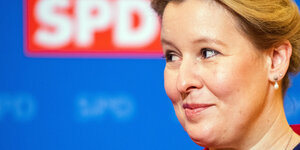 Hat noch gut lachen: Fanziska Giffey, neue Vorsitzende der SPD Berlin