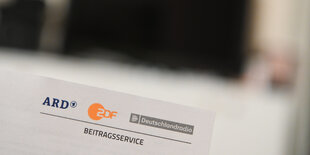 Ein Schreiben mit den Logos von ARD, ZDF und Deutschlandradio.