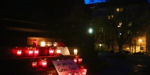 Gedenkaktion Arnswalder Platz Corona-Tote