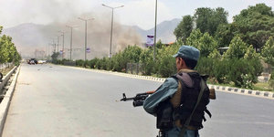Afghanischer Soldat in Kabul.