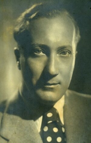 Ein Porträt in Sepia-Farben aus den 1930er Jahren vpm Bruno Balz, einem bekannten Schlagerkomponisten jener Jahre