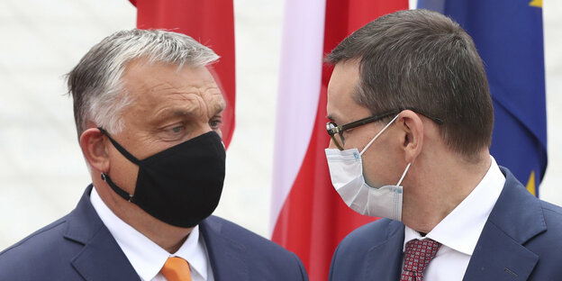Viktor Orban, Premierminister von Ungarn und Mateusz Morawiecki,Premierminister von Polen