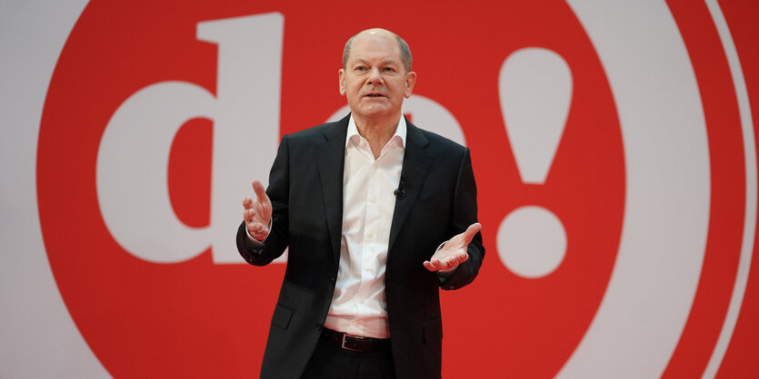 Olaf Scholz beim Debattencamp der SPD