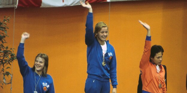 Olympische Schnellschwimmerin Kornelia Ender bei Olympia 1976