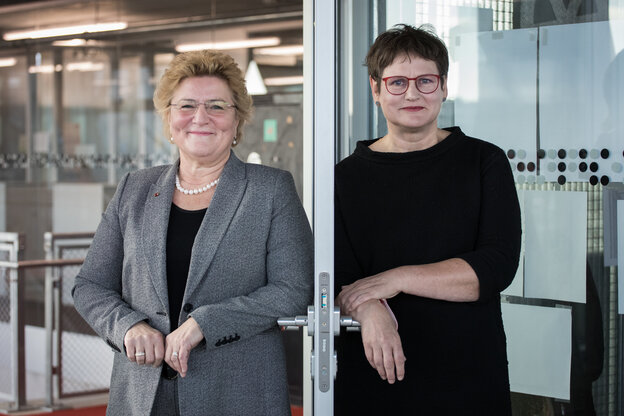 Leni Breymaier und Sylvia Pantel beim Interview Leni Breymaier und Sylvia Pantel beim Interview