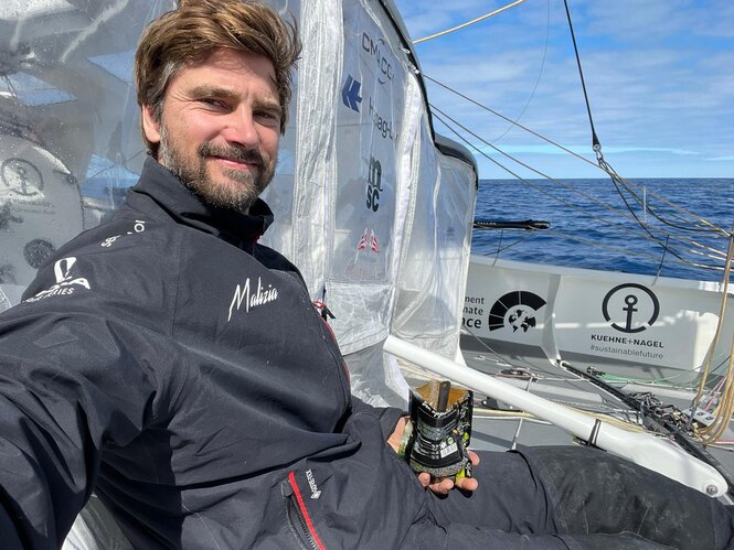 Boris Herrmann auf seiner Rennyacht "Seaexplorer"