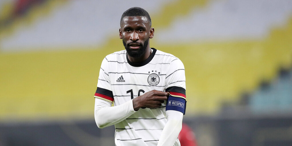 Der deutsche Nationalspieler Antonio Rüdiger bei einem Länderspiel gegen Tschechien