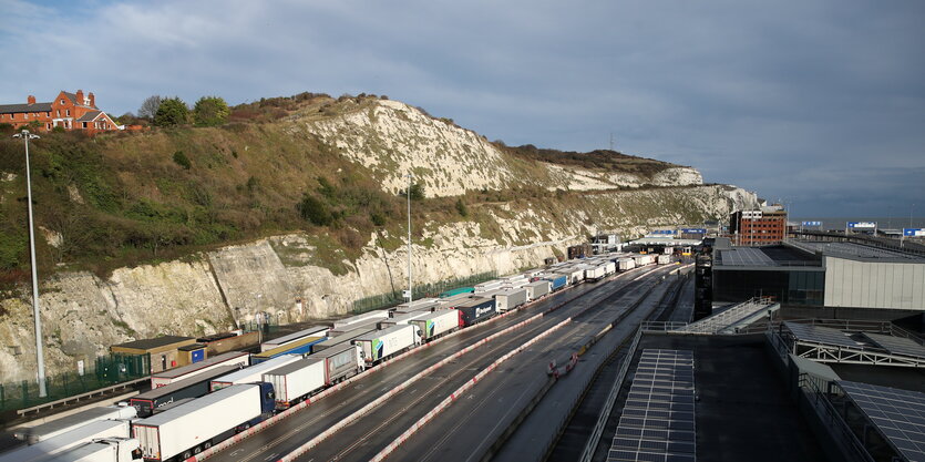 Lkw-Schlangen in Dover