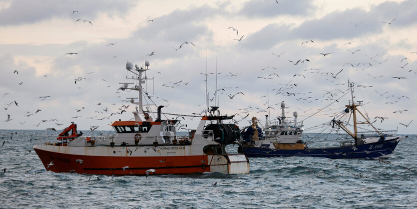 Fischerboote in der Nordsee