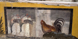 Malerei an einem Fastfood-Stand in Pompeii