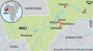 Eine Karte von Mali. Eine Karte von Mali.